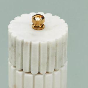 Ribbed Marble Grinder (White)