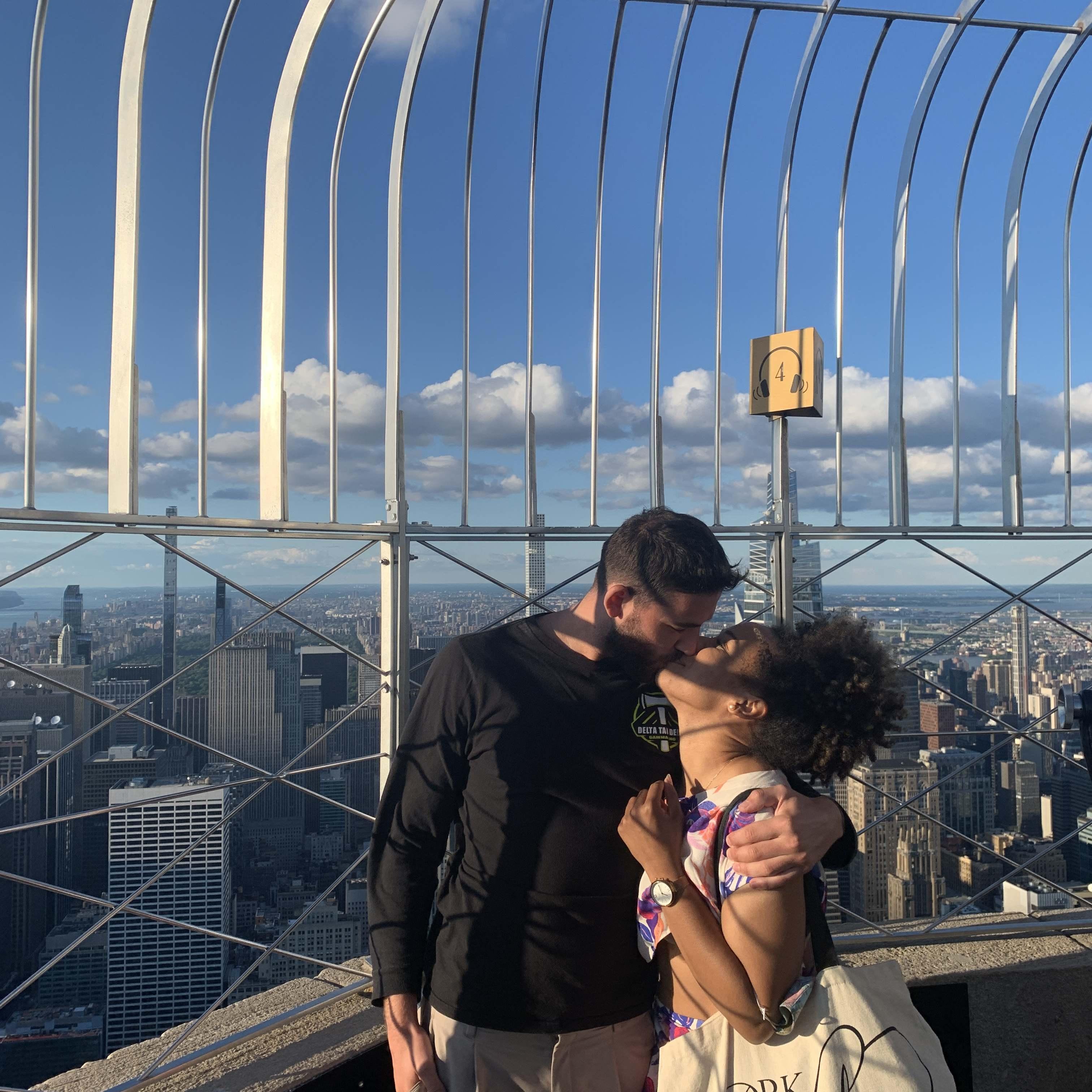 Being tourists on the Empire State Building