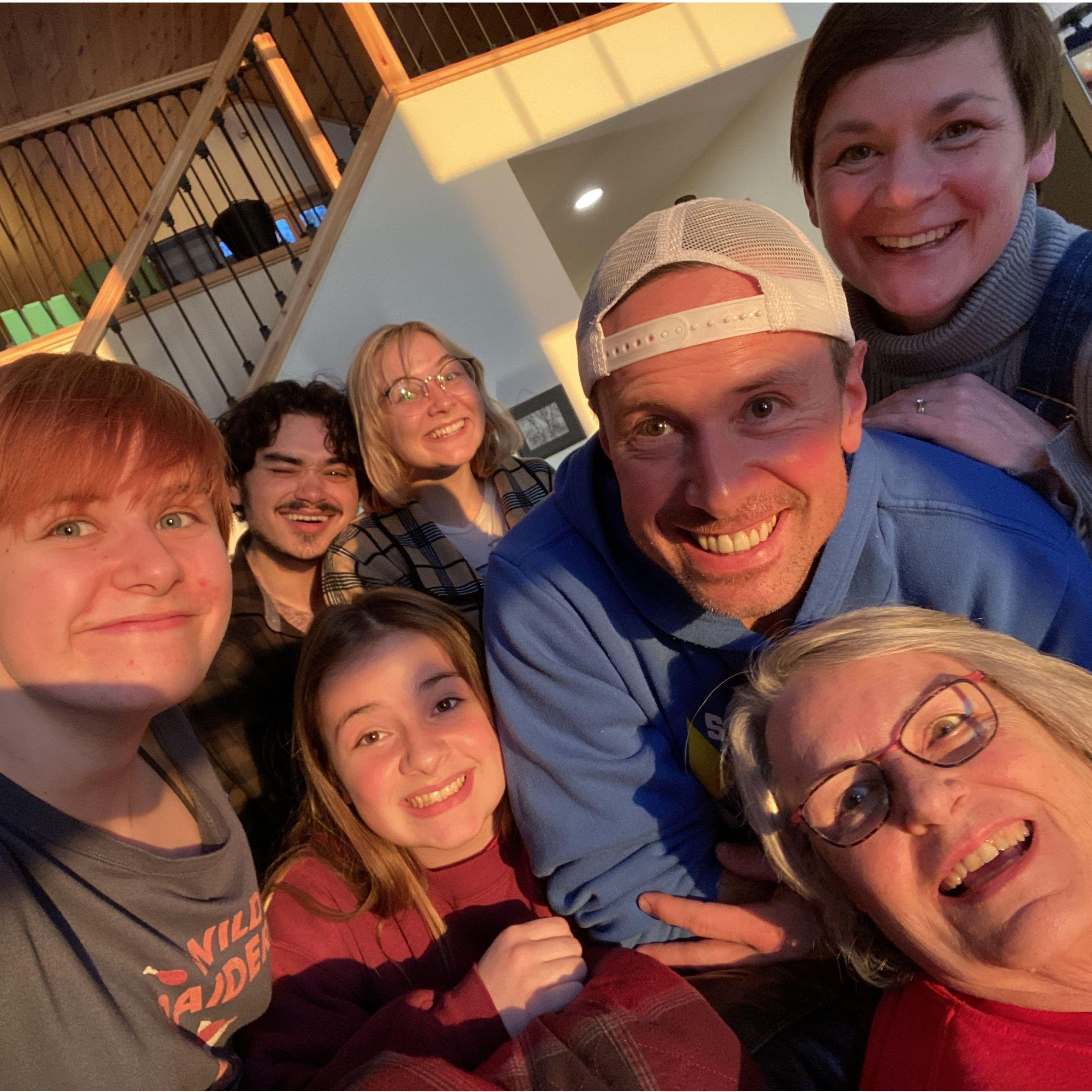 Cabin Selfie with Baba and Mellum family