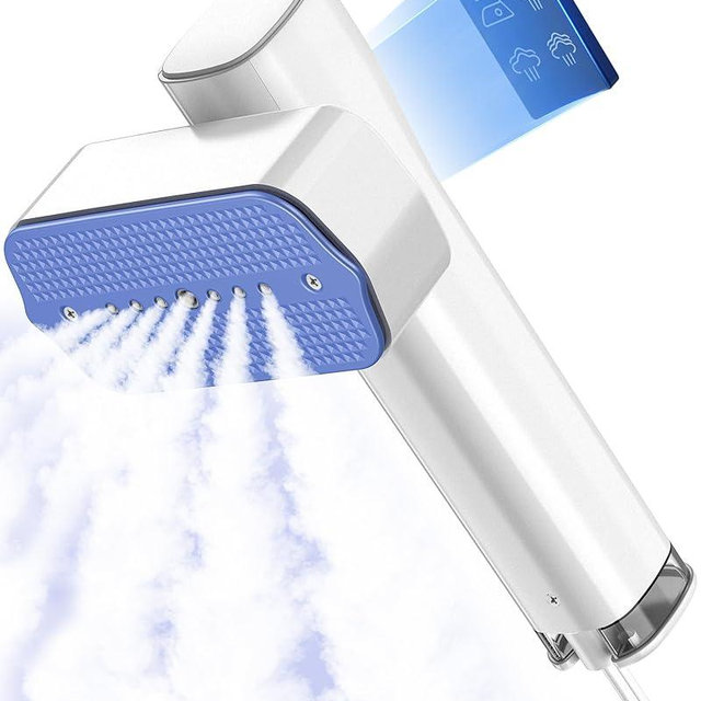 Dovety Steamer for Clothes, Portable Handheld Travel Steamer, Clothing Wrinkles Remover for Gament Steam, 1100W Powerful 2 In 1 Steamer&Iron, 100mL Water Tank Capacity, for 120V Home, Office, Travel
