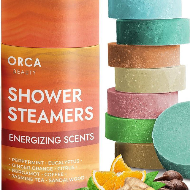 Shower Steamers Aromatherapy - Relaxation Gifts for Women, Shower Bombs, Unique Spa Gifts Shower Tablets, Stocking Stuffers for Women & Men (Energizing Scent 8PC)