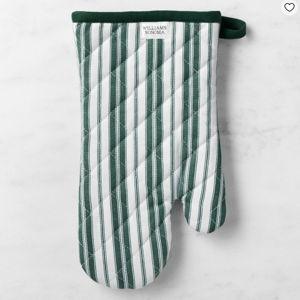 Williams Sonoma Heritage Stripe Oven Mitt, Dark Green