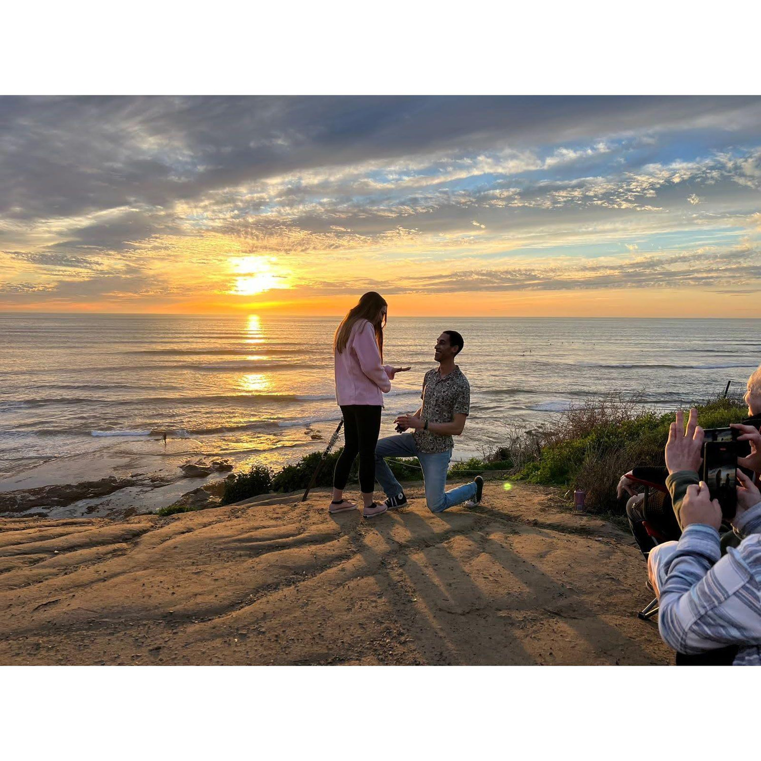 Sunset Cliffs in San Diego is where Ivan proposed with my family there