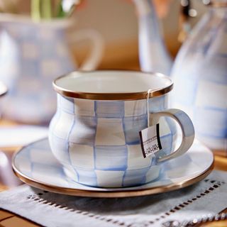 Sky Check Teacup