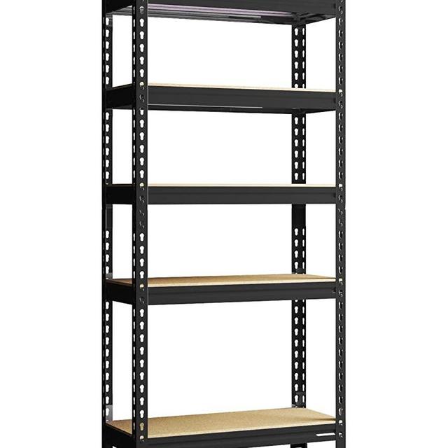 Storage Shelves - PrimeZone 5 Tier Adjustable Garage Storage Shelving, Heavy Duty Metal Storage Utility Rack Shelf Unit for Warehouse Pantry Closet Kitchen, 28" x 12" x 59", Black