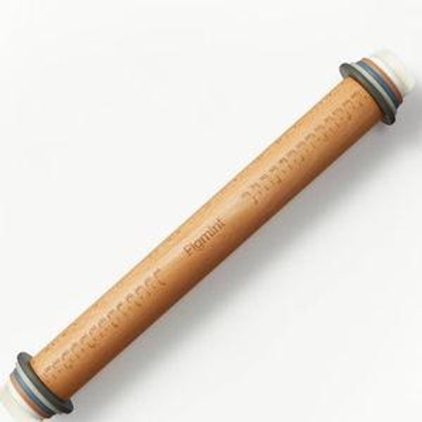 17.28" Adjustable Wood Rolling pin Light Brown- Figmint