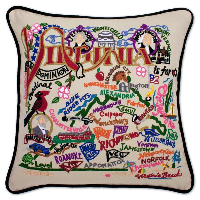 Virginia Hand-Embroidered Pillow