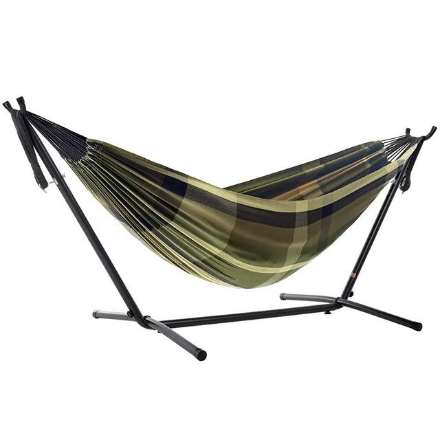 Vivere UHSDO9-41 Hammock with Space Saving Steel Stand, Frontier Camo