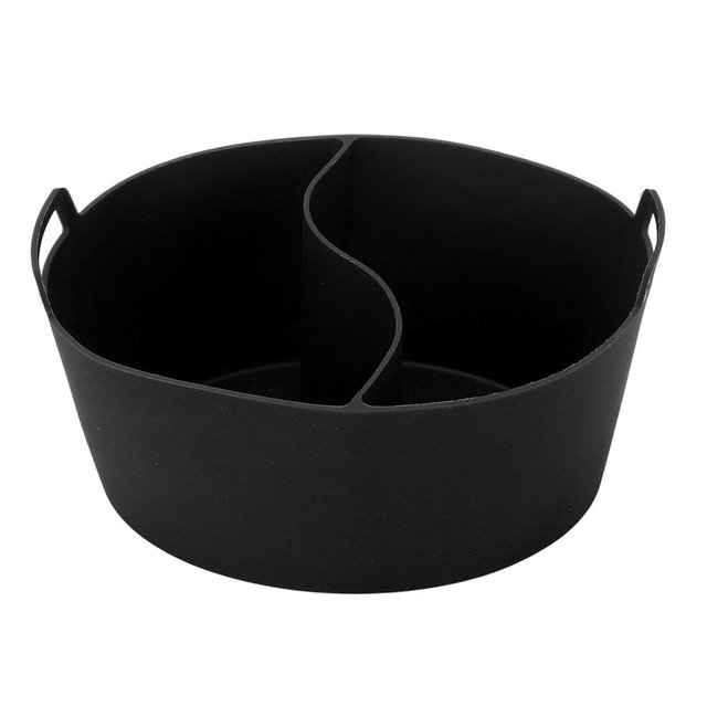 Slow Cooker Divider Insert, Slow Cooker Liner with Lift Handle, Silicone Slow Cooker Liner, Reusable Corck Pot Divider Liner, Heat Resistance Pot Divider Liner for Slow Cooker, Corck Pot(Black)