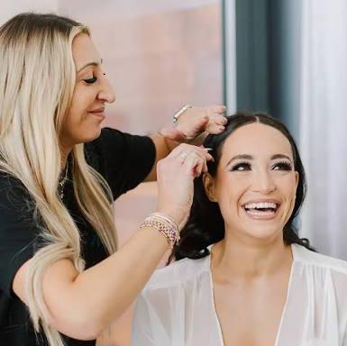 Brides hair and makeup for big day