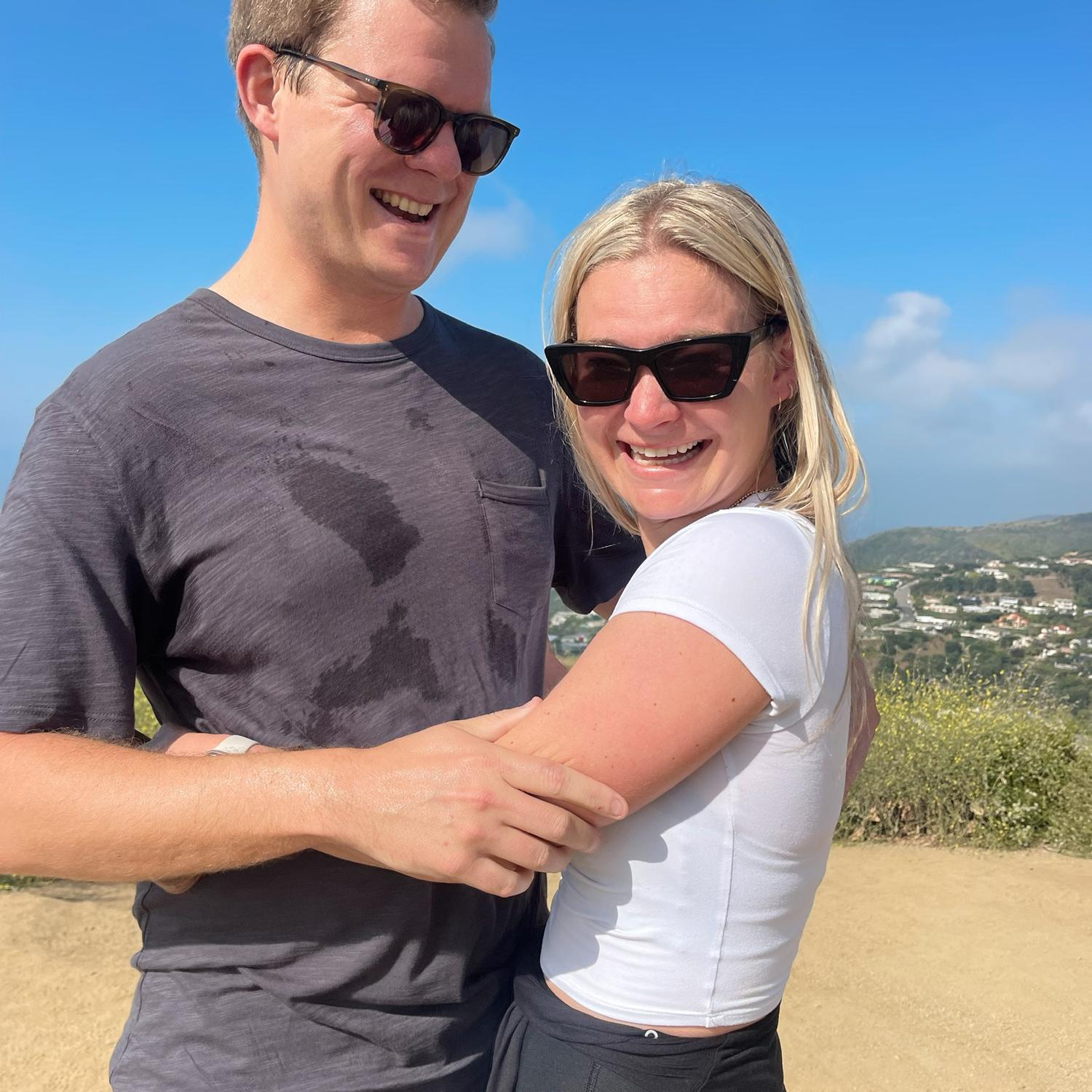 Ryan proposed while on a hike on a gorgeous Saturday morning in LA. Can you tell he pulled off the surprise?!