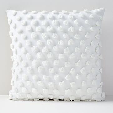 Candlewick Pillow Cover, 24"x24", White