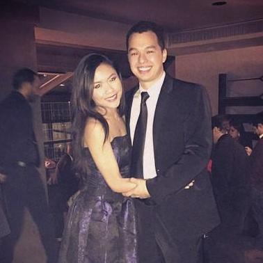 The time I insisted on wearing a strapless dress in below freezing weather, but he let me wear his coat. New Year's Eve in New York City, 2014.