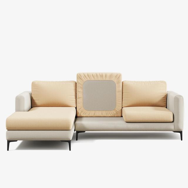 Magic Sofa Cover - AirFlow - Ivory Beige Chaise Cover x2