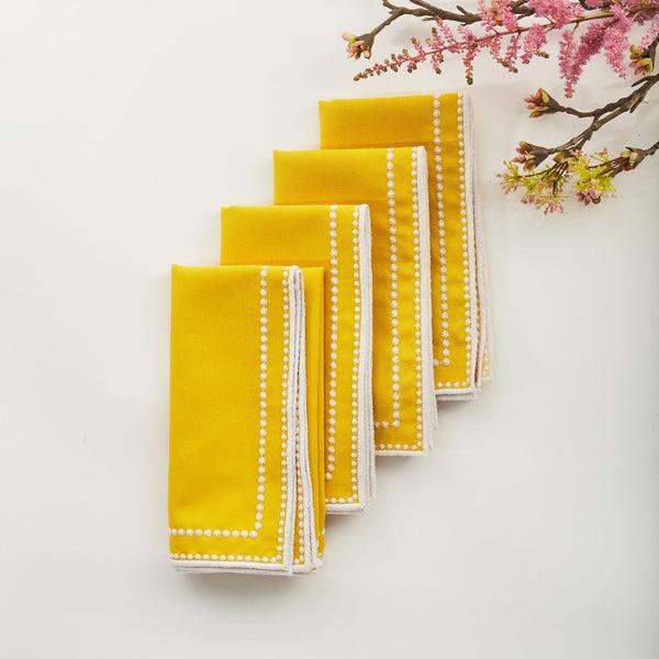 Margaux Yellow Napkin, Set of 4