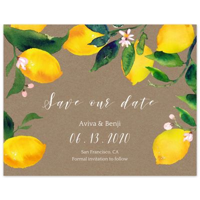 Natural, Brown Wedding Digital Save the Date - Folly Landscape