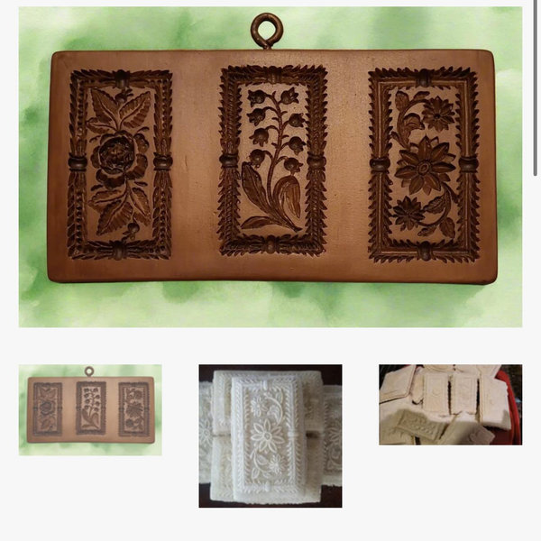 Petites Fleurs Multi-Image Springerle Cookie Mold