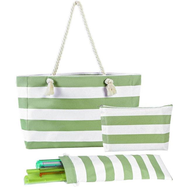 ROCKHUGO Empty Mahjong Tile Bag 3PS - Stripe American Mahjong Carrying Set Tote Bags for Tiles and Racks Storage (Case Only)