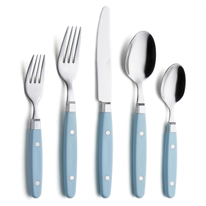 Annova 5-Piece Flatware Set, Service for 4 - Light Blue