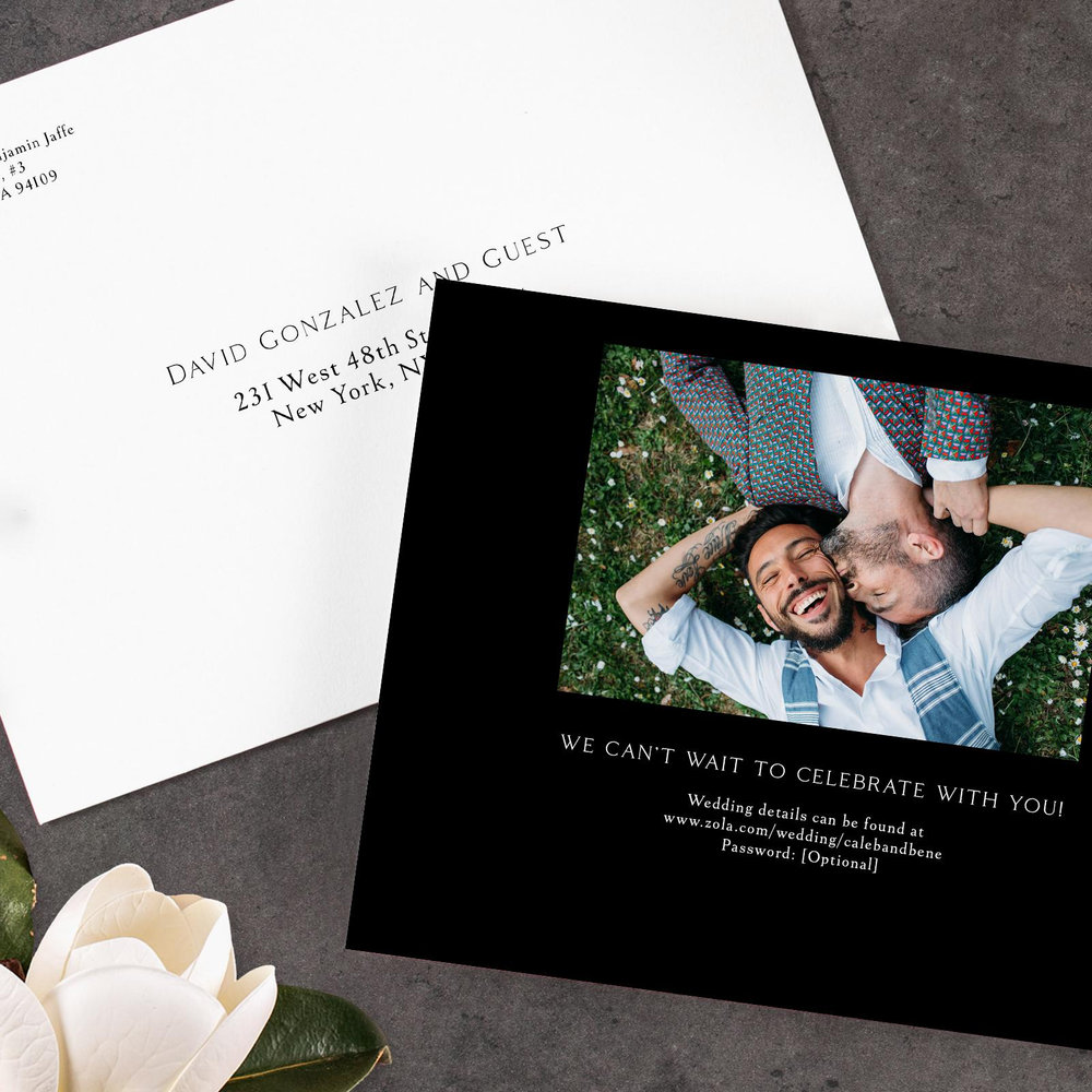 Merick Photo | White | Zola Save The Dates