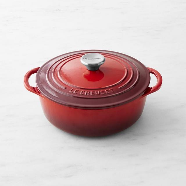 Le Creuset Enameled Cast Iron Shallow Round Oven, 2 3/4-Qt., Red