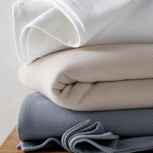 Diamond-Weave Cotton Blanket, King Bed