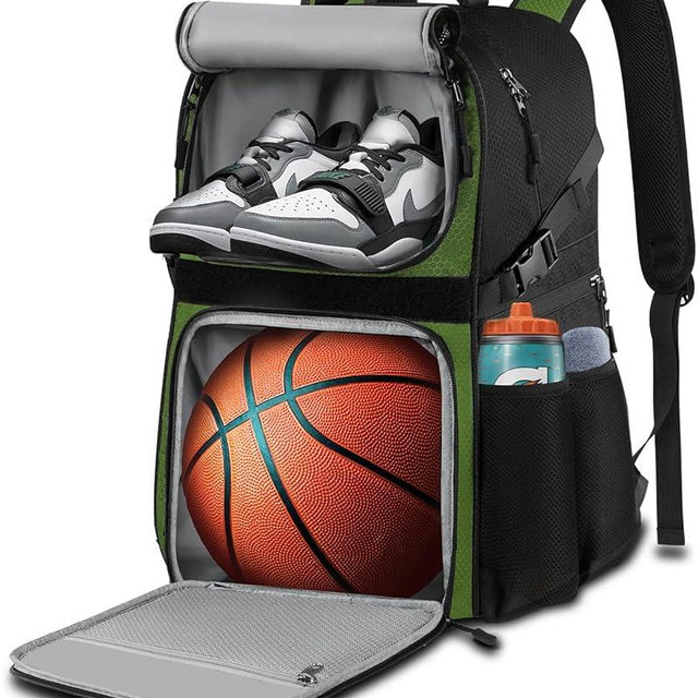 LOINTET Basketball Bag Backpack with Ball Holder Shoes Compartment, Large Basketball Accessories Sports Bag