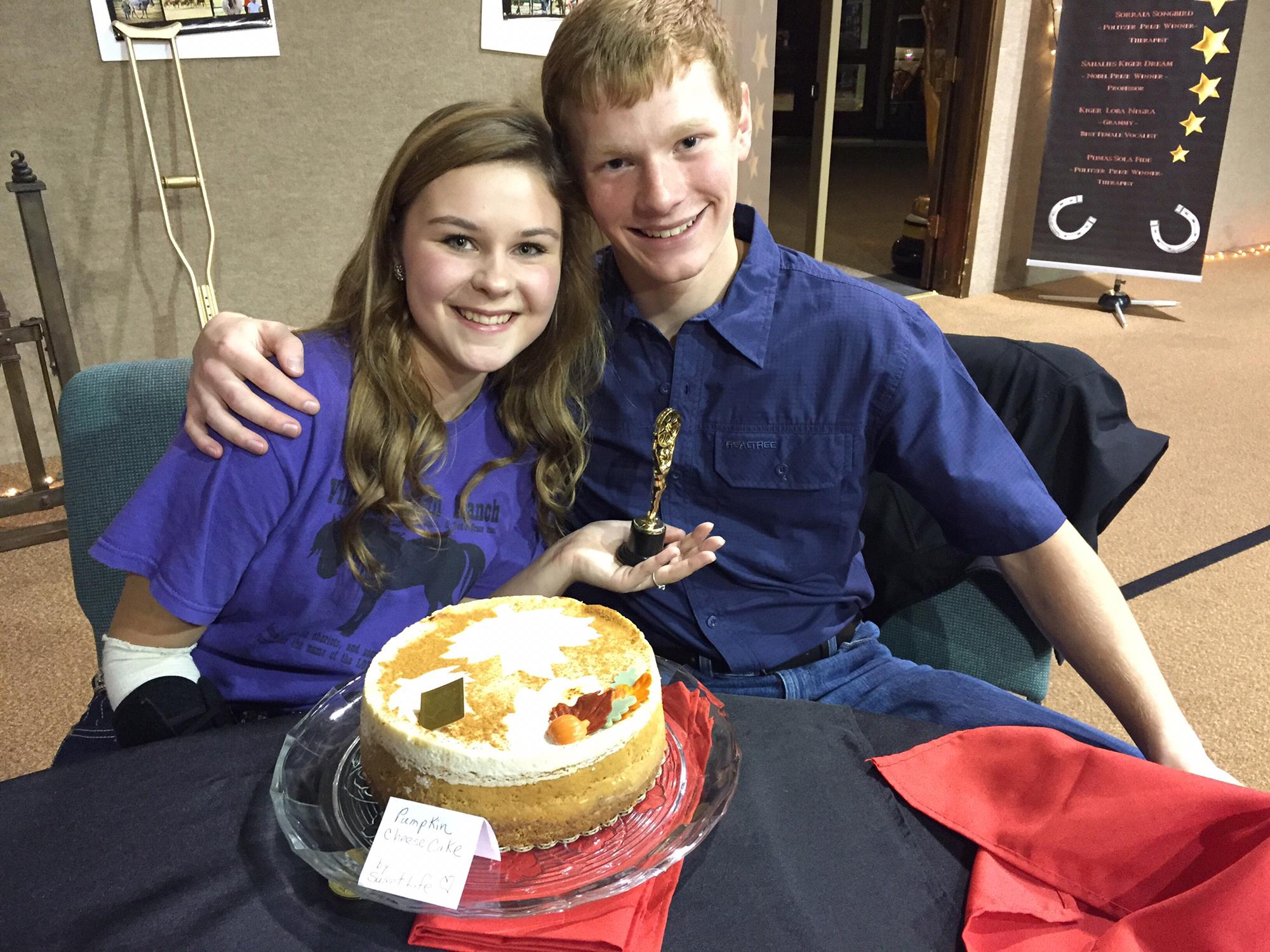 Cheesecake? Yes please! Anna’s table at the Wild Ones’ fundraiser won the bid for this tasty treat.