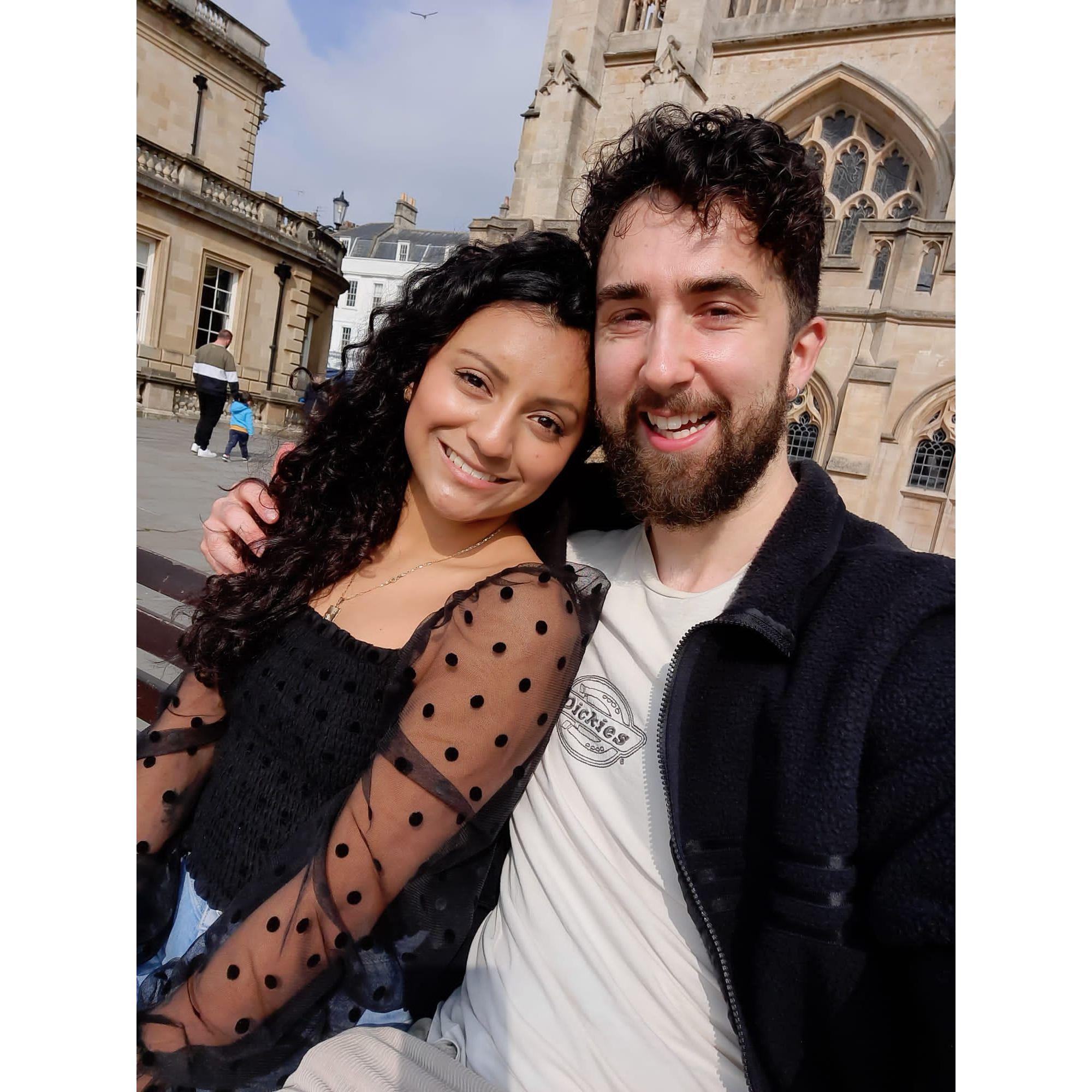 Celebrating Lizzie's 23rd birthday in Bath, England