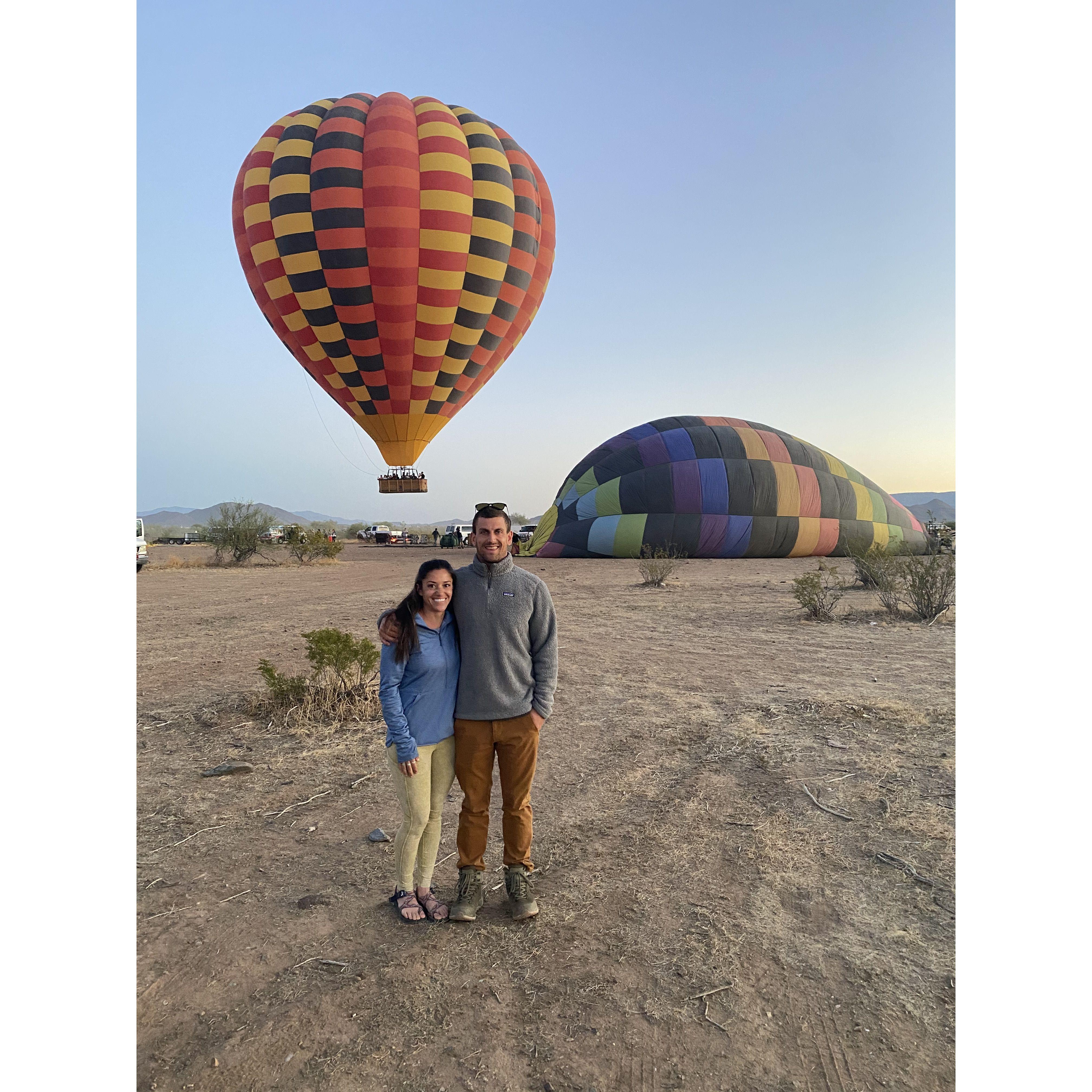 hot air balloon over Pheonix