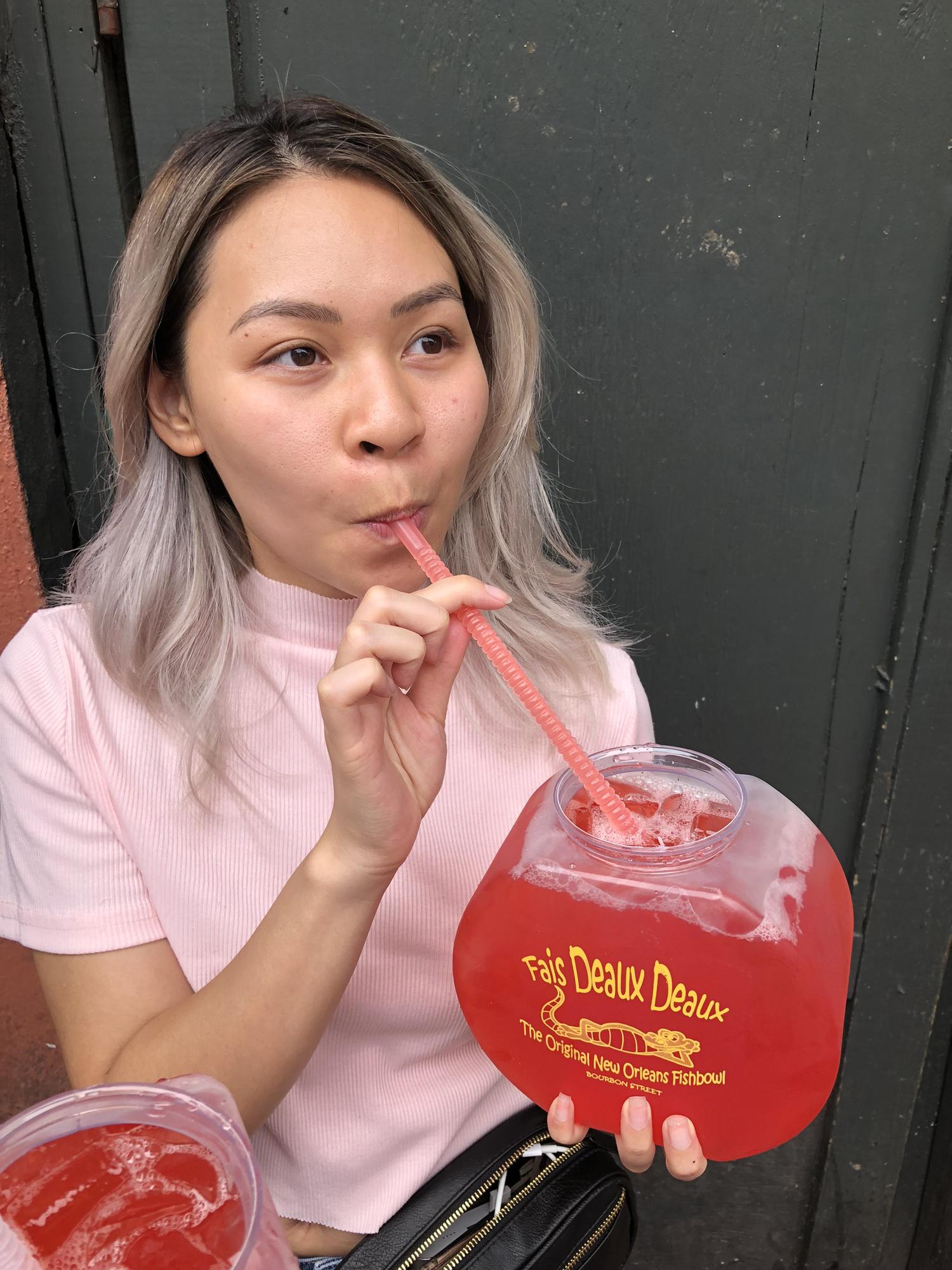 "First, I need a drink"- Michelle in New Orleans, 2019