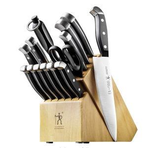 HENCKELS Premium Quality 15-Piece Knife Set with Block, Razor-Sharp, German Engineered Knife Informed by over 100 Years of Masterful Knife Making, Lightweight and Strong, Dishwasher Safe