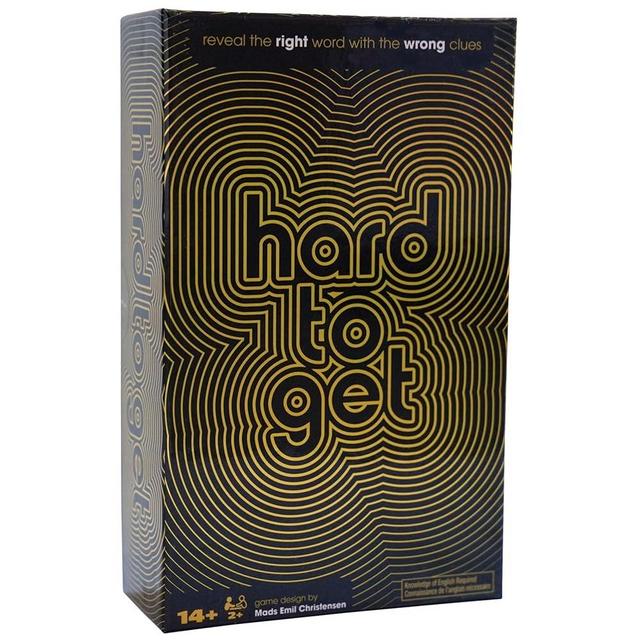 Spin Master Games, Hard to Get, Find The Secret Word Clue Card Game with Hilarious & Challenging Prompts, Easy Indoor Activity, for Adults & Teens, 2-10 Players, Ages 14 & Up
