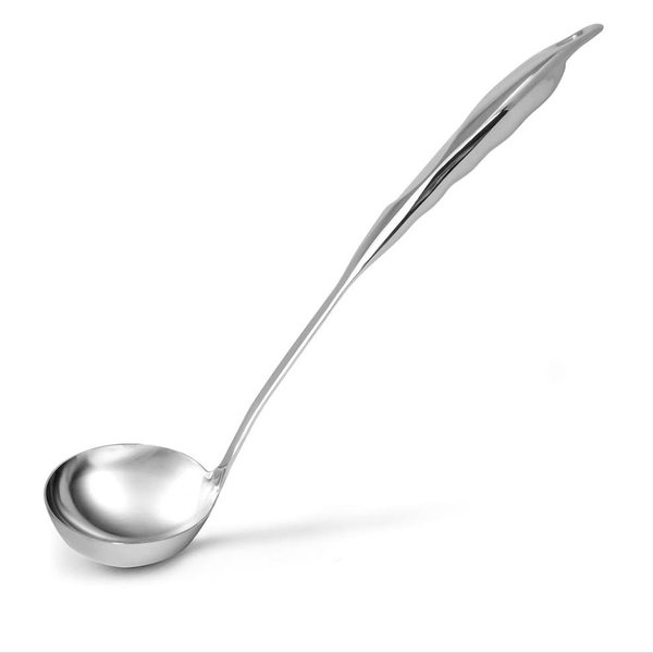 Zulay Kitchen Stainless Steel Cooking Utensil - Stainless Steel Kitchen Utensil, Durable Kitchen Gadgets, Metal Kitchen Accessories, Easy to Clean Kitchen Tools - 13 inch Soup Ladle