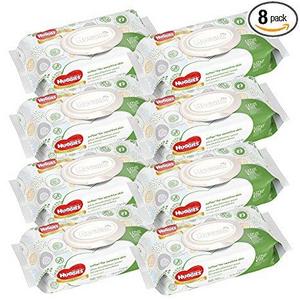 Huggies Natural Care Baby Wipes, Sensitive, Unscented, 8 Flip Top Packs, 448 Count Total