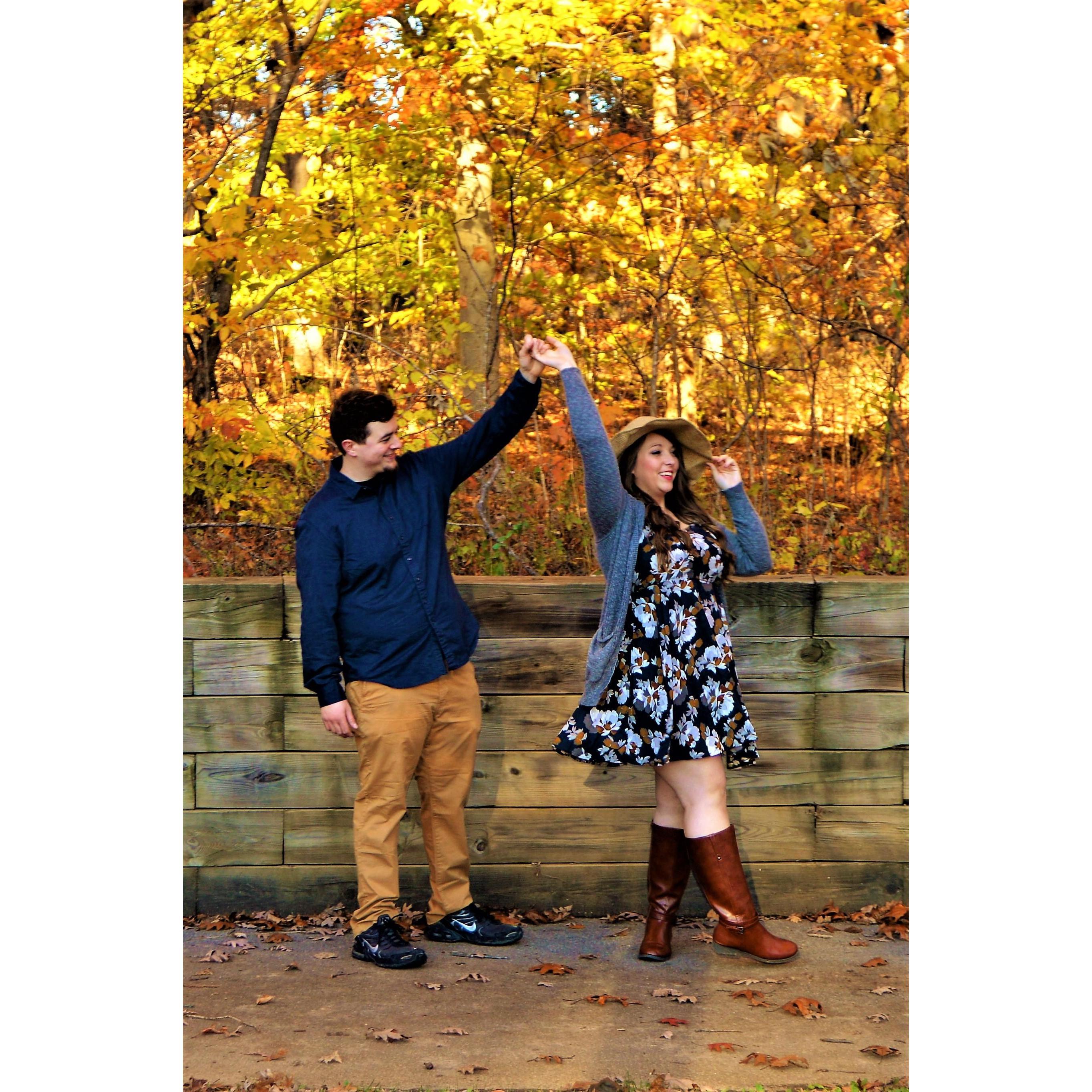 Engagement Photos at Clifty Falls State Park