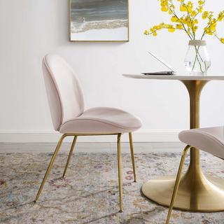 Scoop Leg Velvet Dining Chair