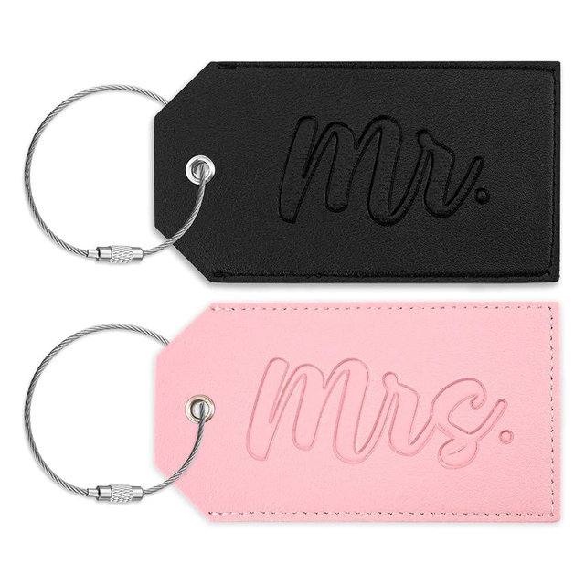 Mr and Mrs Luggage Tags Wedding Gifts for Couples 2025 Engagement Gifts for Couples Bridal Shower Gift for Bride Birthday Bachelorette Valentines Day Gift Birde Travel Essentials for Women Men