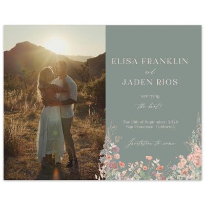 Green Spring Wedding Digital Save the Date - Harley Photo