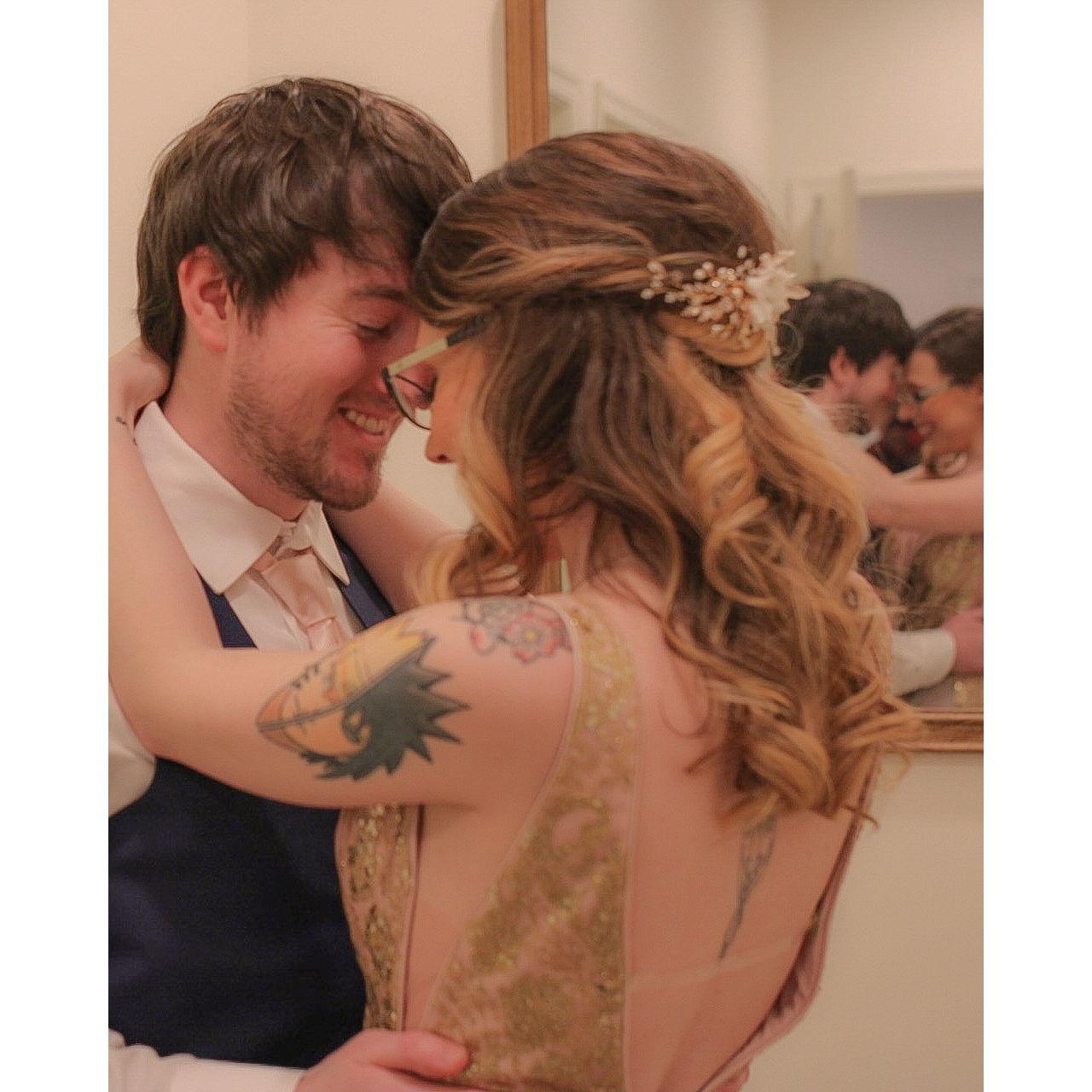 Our first "I Do"! We were all smiles!