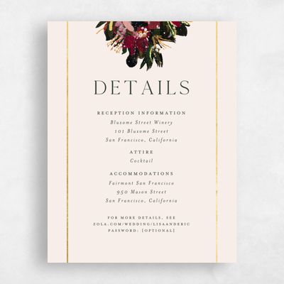 Linen, Beige Wedding Enclosure - Bloomsbury Foil
