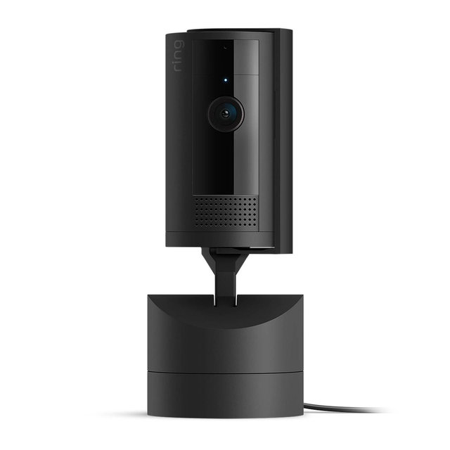 Ring Pan-Tilt Indoor Cam with 360° Horizontal Pan Coverage, Live View, Two-Way Talk, HD Video - Black