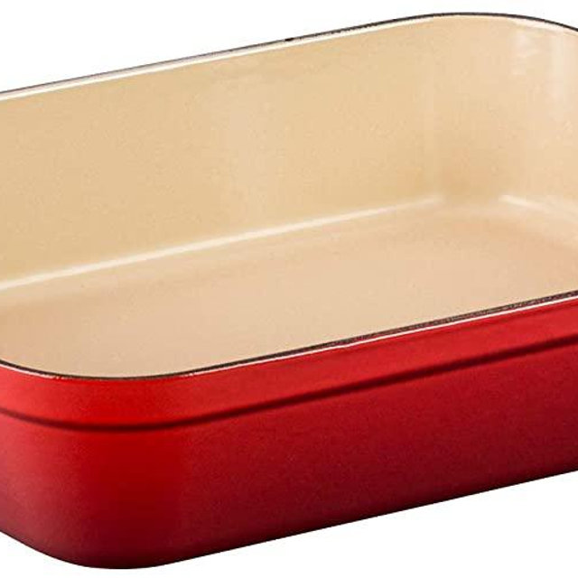 Le Creuset Enameled Cast Iron Signature Rectangular Roaster, 7 qt. (12.8" x 18.7"), Cerise
