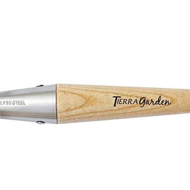 Tierra Garden 35-1807 Stainless Steel Dibber with Ash Wood Handle
