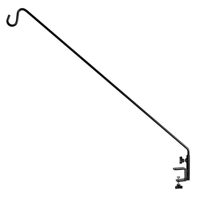 Gray Bunny Extended Reach Deck Hook, 49 Inch Pole, 2 Inch Non-Slip Clamp, for Bird Feeders, Planters, Lanterns, and More!