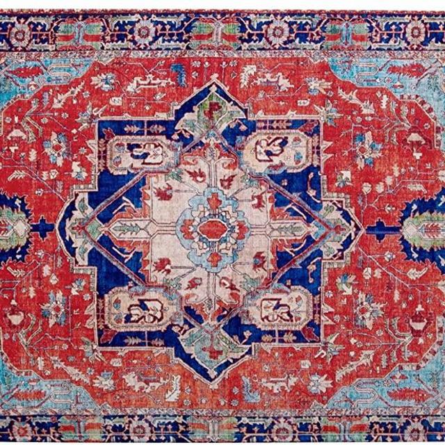 Estmy Oriental Persian Bathroom Rugs with Thicken Non-Slip Rubber Backing 20’’W x 31’’L, Boho Distressed Southwestern Vintage Soft Velvet Absorbent Foam Bath Mat Rug Machine Washable, Quick Drying