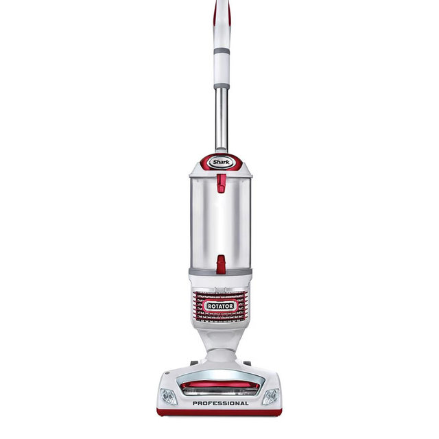 Shark NV501 Rotator Professional Lift-Away Upright Vacuum with HEPA Filter, Swivel Steering, LED Headlights, Wide Upholstery Tool, Dusting Brush & Crevice Tool, White/Red