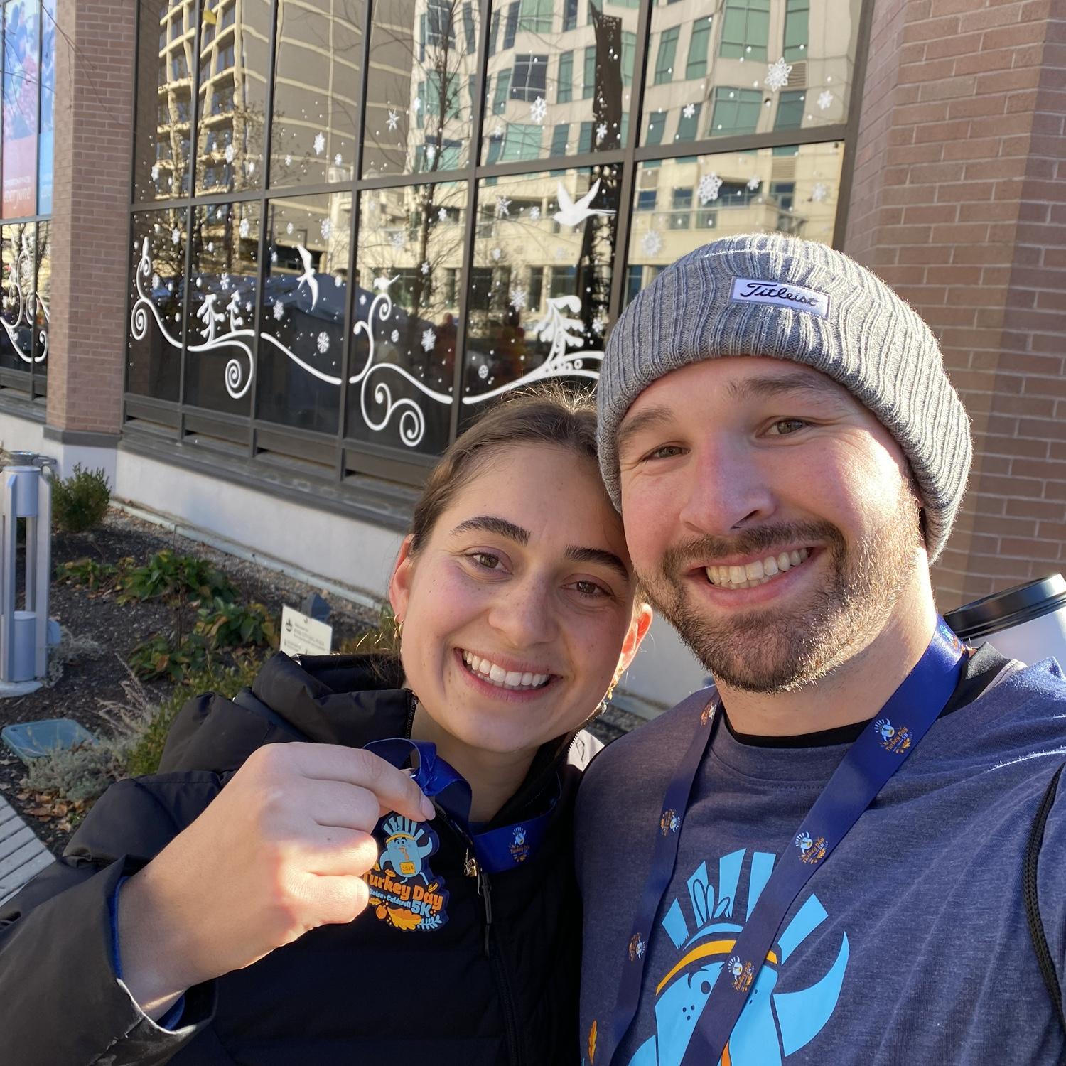 For some reason Brooke's family turned into a turkey trot family the first Thanksgiving Max joined them... thank goodness we were already engaged.