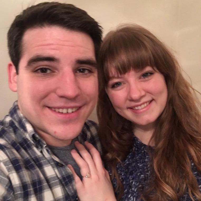 Couldn't contain the joy of our engagement on March 11, 2017.