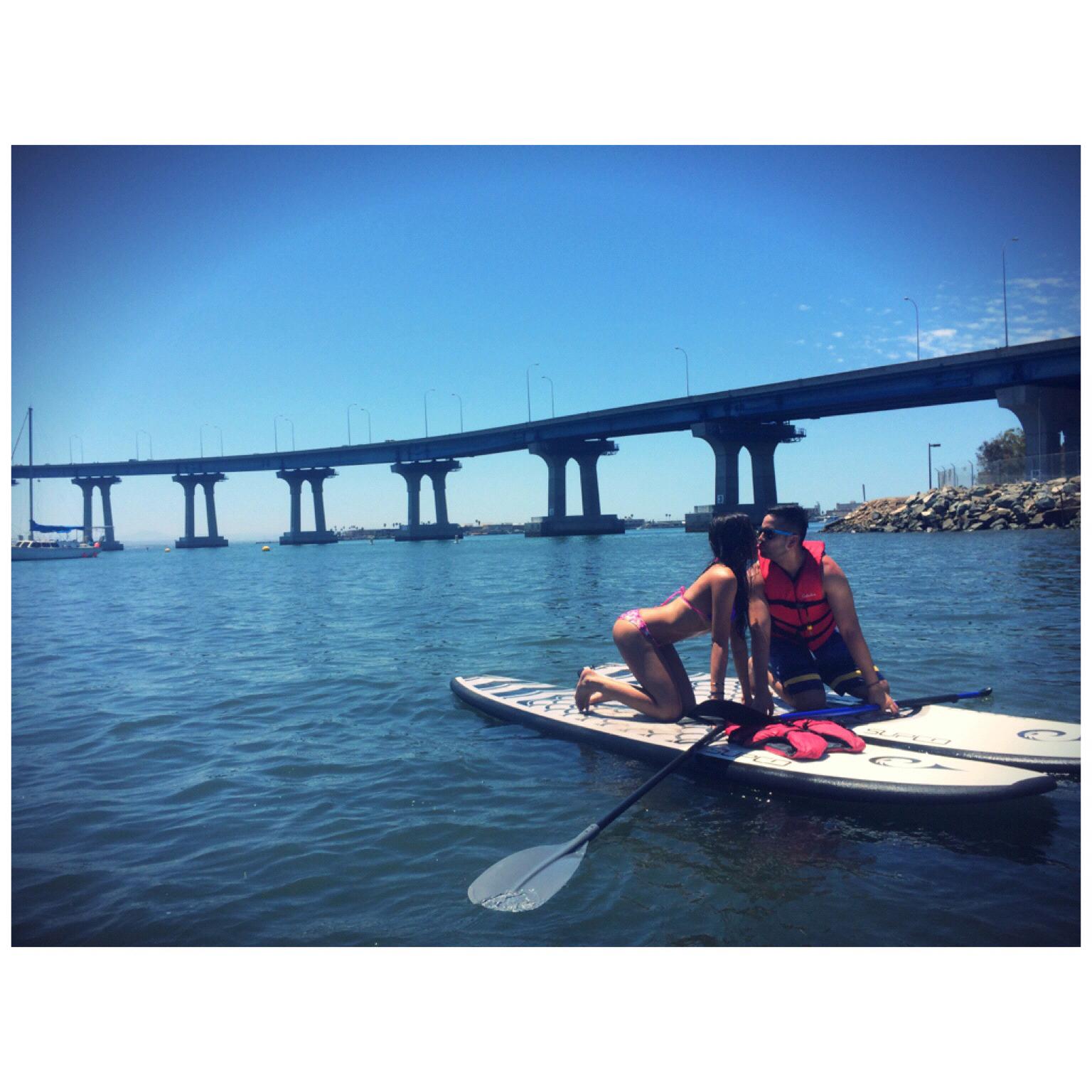 Coronado beach paddleboarding
